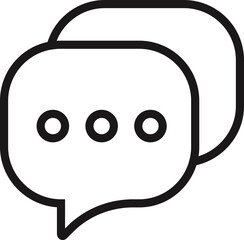Clean and Minimalist Bubble Chat Line Icon