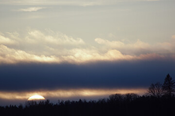 Fototapeta na wymiar Silhouette trees against sky during sunset
