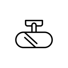 rear view icon, car part icon