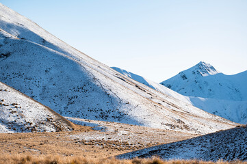 Winter in New Zealand with Snowy Mountains