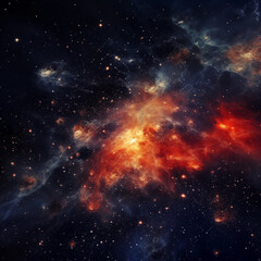 illustration of galaxy with stars and space dust in the universe