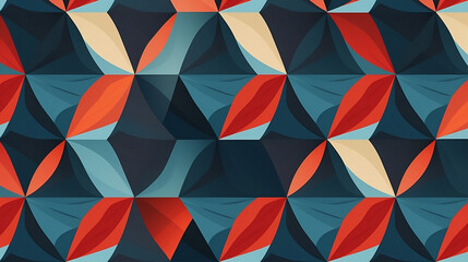 Geometric Elegance: Bristol Paper Repeating Pattern - obrazy, fototapety, plakaty