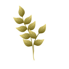 Gold leaf illustration