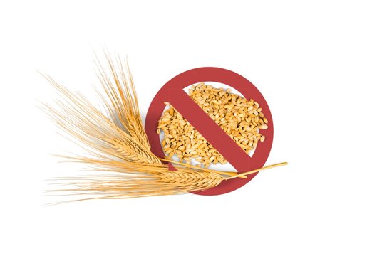 no wheat concept. Gluten Free. Banned Wheat