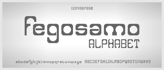 Fegosamo, modern creative minimal alphabet with urban style template