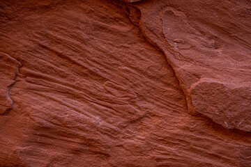 Closeup of red rock texture at Valley of Fire State Park in Moapa Valley, Nevada.