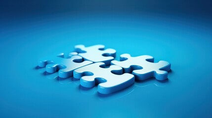 3D jigsaw puzzle pieces symbol of teamwork. Problem-solving, business challenge in 3d hand of connection jigsaw puzzle, partnership success. 3d teamwork puzzle success icon vector render --ar 16:9