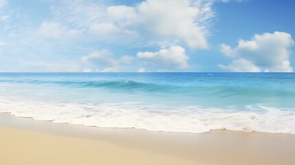 Fototapeta na wymiar the ocean and sand on a sunny day