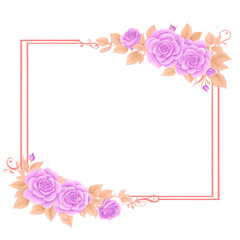 Flower border frame for invitation card PNG transparent background