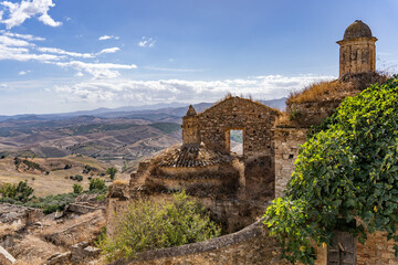 Craco,  ghost town in italy - 671303601