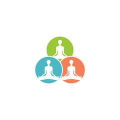 meditate yoga icon illustration. meditate yoga vector. meditate yoga icon.