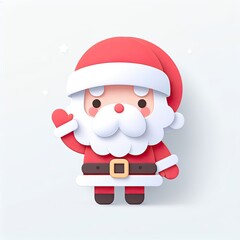 Illustration cute Santa Claus design character AI Generative