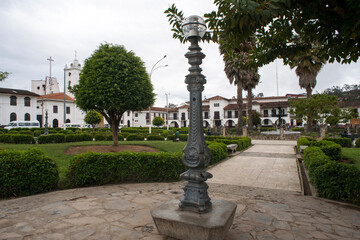 Fototapeta premium The historic center of Chachapoyas is one of the most beautiful in Peru, a point in the city adorned by its impeccable Plaza de Arma