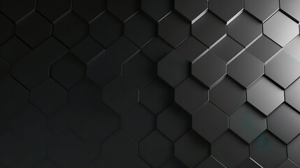 Abstract black texture background hexagon - Powered by Adobe