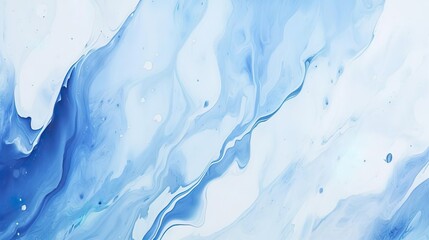 Abstract blue watercolor paint marble background
