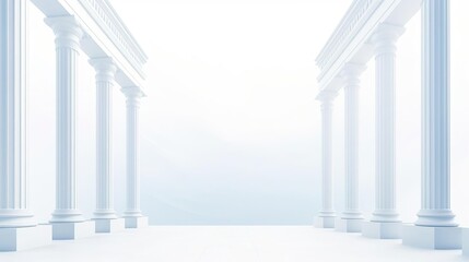 Beautiful airy widescreen minimalistic white and lig