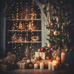 Holiday Enchantment: Twinkling Lights and Garland Whimsy