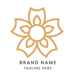 blossom flower logo template design with modern style use for fashion and beauty brand  