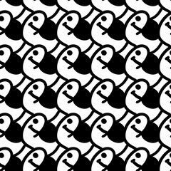 seamless pattern of worm cartoon