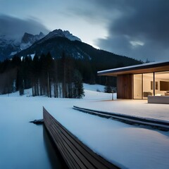 wooden house in the mountains
