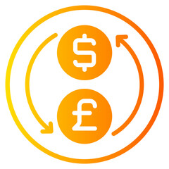 currency gradient icon