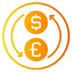 currency gradient icon