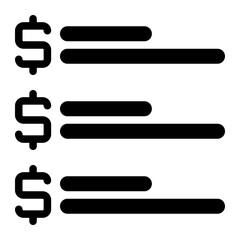 to do list glyph icon