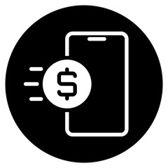 send money glyph icon