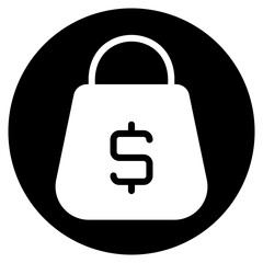 shopping bag glyph icon