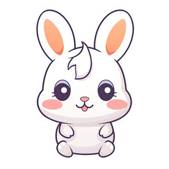 Illustration cute rabbit design character AI Generative