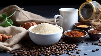 Obraz na płótnie Canvas cup of coffee HD 8K wallpaper Stock Photographic Image 
