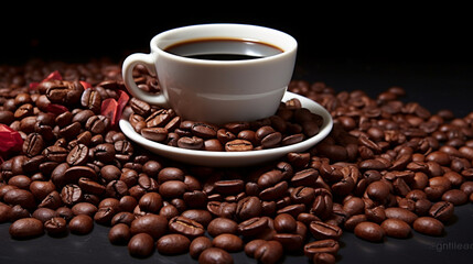 Fototapeta premium cup of coffee HD 8K wallpaper Stock Photographic Image 