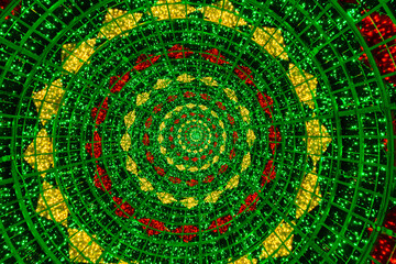 Christmas tree made of light bulbs