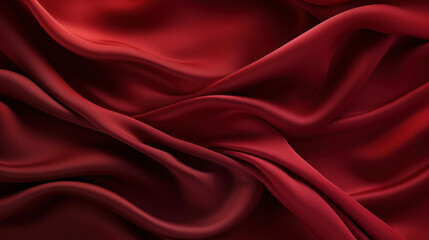 Obraz premium Dark red silk texture with soft waves