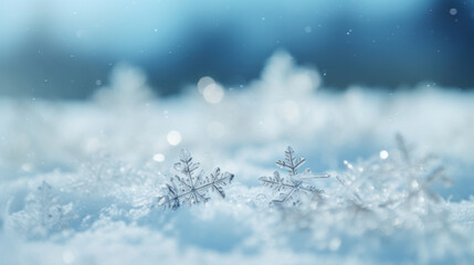 Fototapeta na wymiar Group of crystal snowflakes