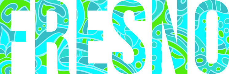 Fresno city creative naming vector