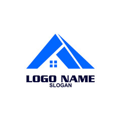 Creative home logo on clean background.