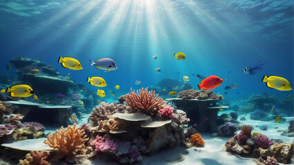 Obraz premium coral reef and fish
