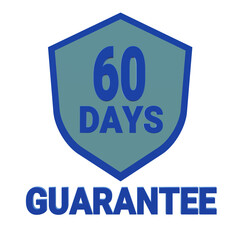 3 D illustration of 60 days guarantee