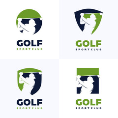Set of golf sport logo vector design template