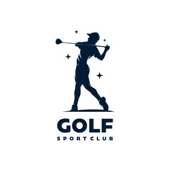 Men's golf sports logo design