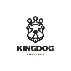 Cute dog head logo vector