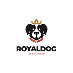 Cute dog head logo vector