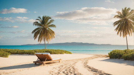 Fototapeta premium beach with palm trees