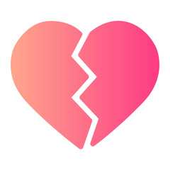 broken heart gradient icon