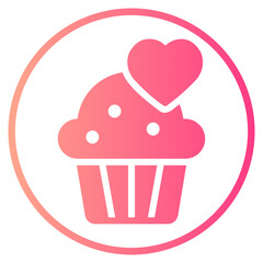 cupcake gradient icon