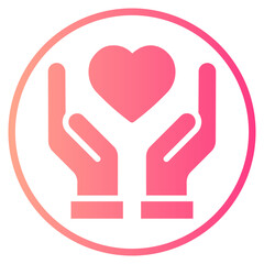 Fototapeta premium hands gradient icon