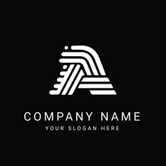 A. Letter Initial Logo Design Template Vector Illustration