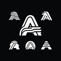 AA Letter Initial Logo Design Template Vector Illustration