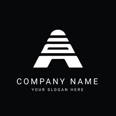 A Letter Initial Logo Design Template Vector Illustration